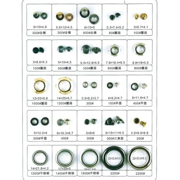 High Quality Ring Black 5mm to 60mm Metal Eyelet Grommets – Image 4