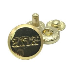 Macacão de metal personalizado galvaniza botões de pressão de formato regular para roupas