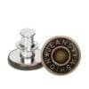 High Quality Brass Color Customized Logo Name Metal Button for Clothing – Image 2