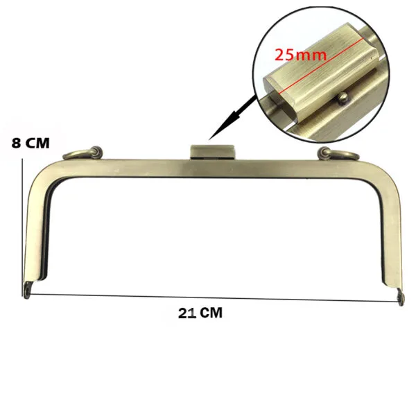 ⁦Copper Black Light Gold Metal Purse Frame⁩ - الصورة ⁦5⁩